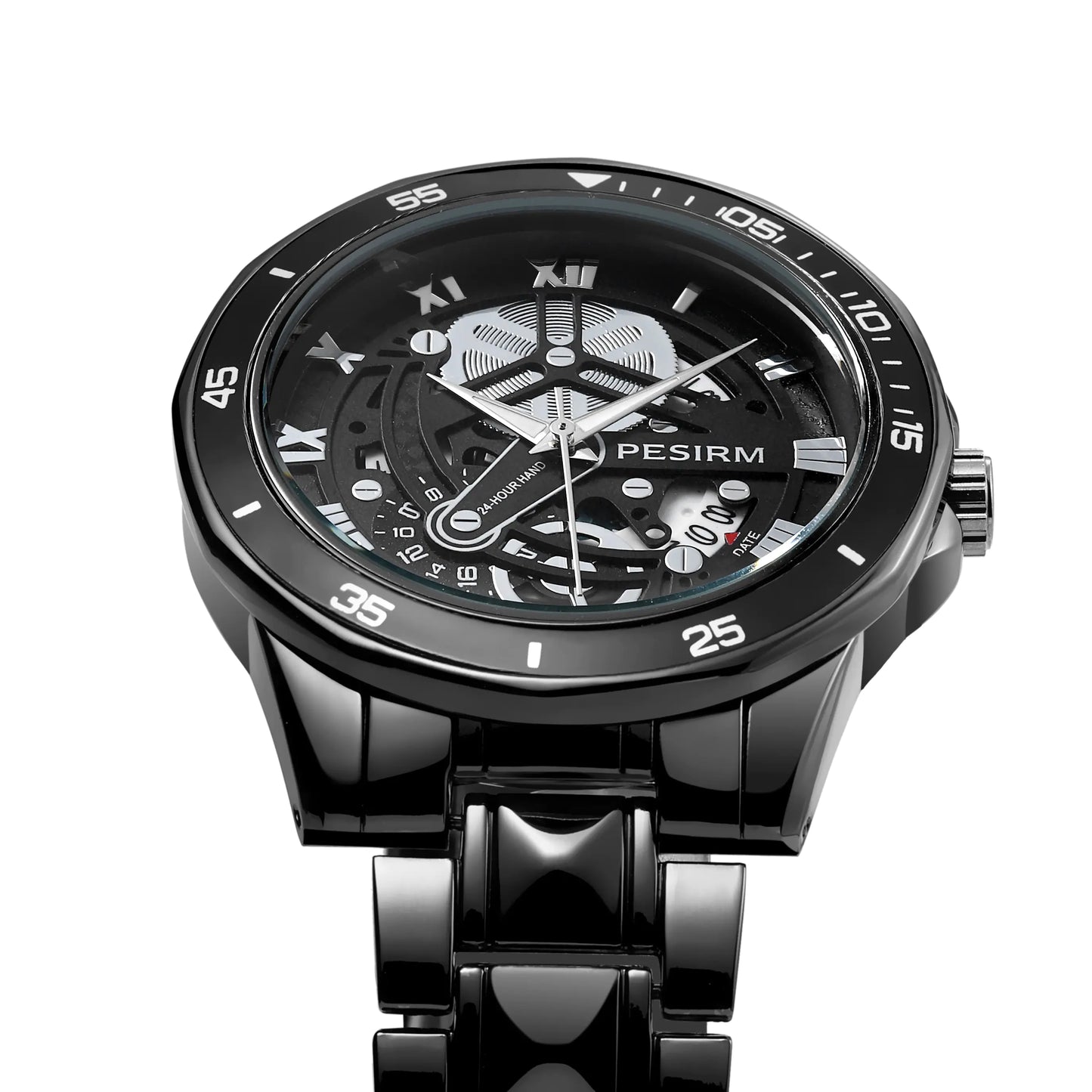 Men Quartz Watch – Stainless Steel Strap Waterproof Wristwatch