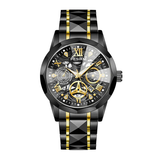 Luxury Pesirm Men Stainless Steel Skeleton Watch at Morotim
