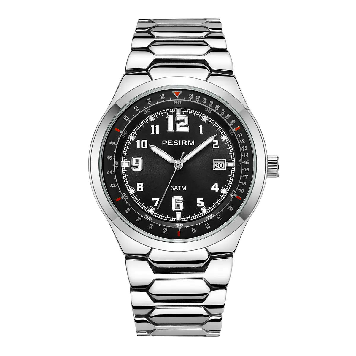 Morotim Men Business Quartz Watch – Waterproof Stainless Steel Wristwatch with Black Dail