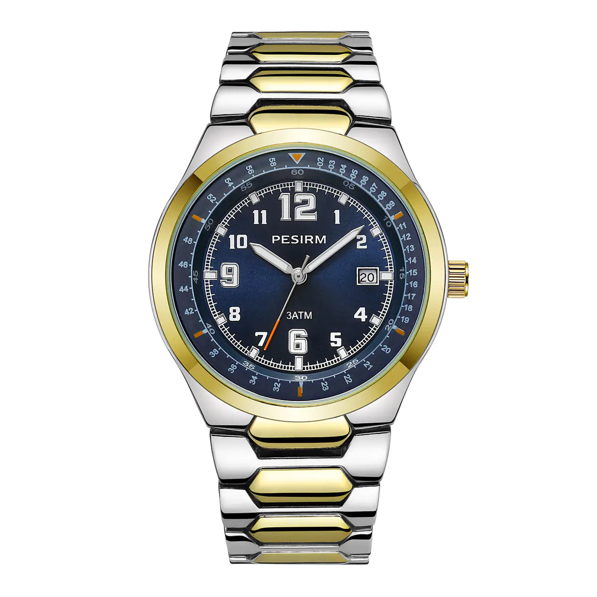 Morotim Men Business Quartz Watch – Waterproof Stainless Steel Wristwatch with Blue Dail