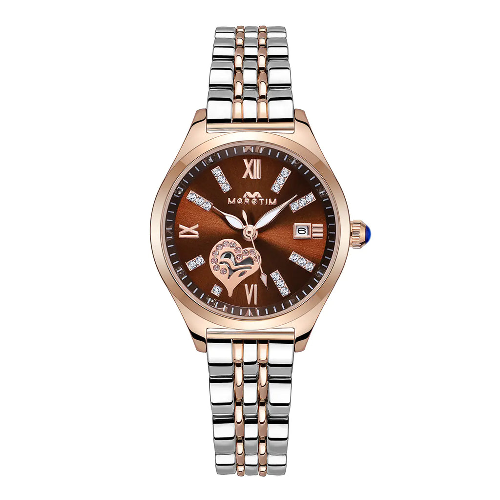 Morotim Women Classic Quartz Watch - Stainless Steel Fashion Waterproof Wristwatch