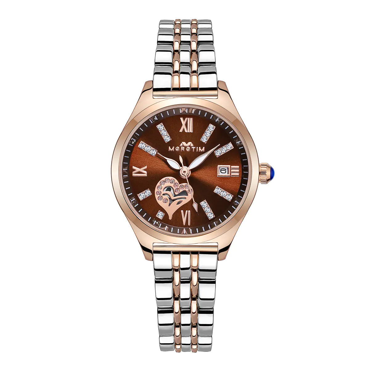 Morotim Women Classic Quartz Watch - Stainless Steel Fashion Waterproof Wristwatch
