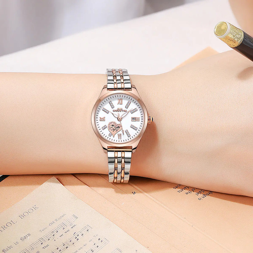 Women Quartz Watch – Stainless Steel Case for Daily Use